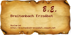 Breitenbach Erzsébet névjegykártya