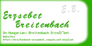 erzsebet breitenbach business card